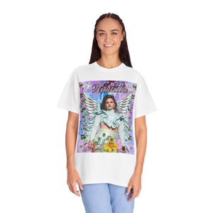 Rosalia watercolors garden angel inspired logo motomami Unisex Garment-Dyed T-shirt various sizes