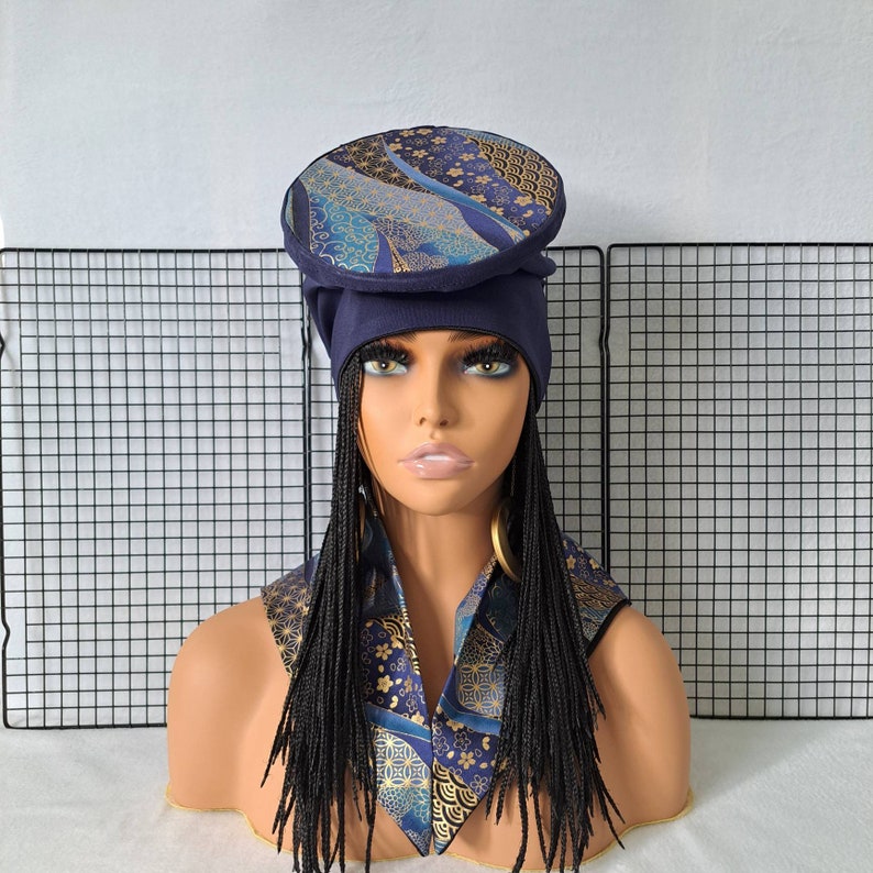 Flat Top Hat, Slouch Hats for Women, Brimless Hat, With Satin Liner