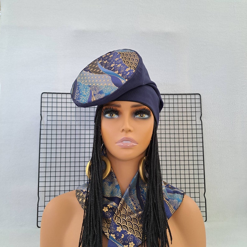 Flat Top Hat, Slouch Hats for Women, Brimless Hat, With Satin Liner