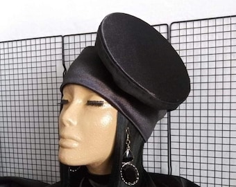 Flat Top Hats, Slouch Hats for Women, who like, Avant Garde, Dress Hats, that have, Satin Liners, Futuristic Headpieces, Streetwear Hats