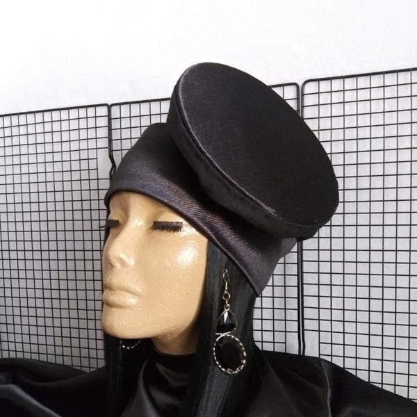 Flat Top Hats, Slouch Hats for Women, who like, Avant Garde, Dress Hats, that have, Satin Liners, Futuristic Headpieces, Streetwear Hats