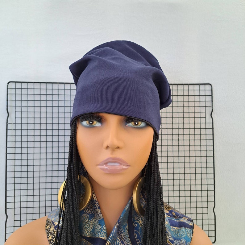 Flat Top Hat, Slouch Hats for Women, Brimless Hat, With Satin Liner