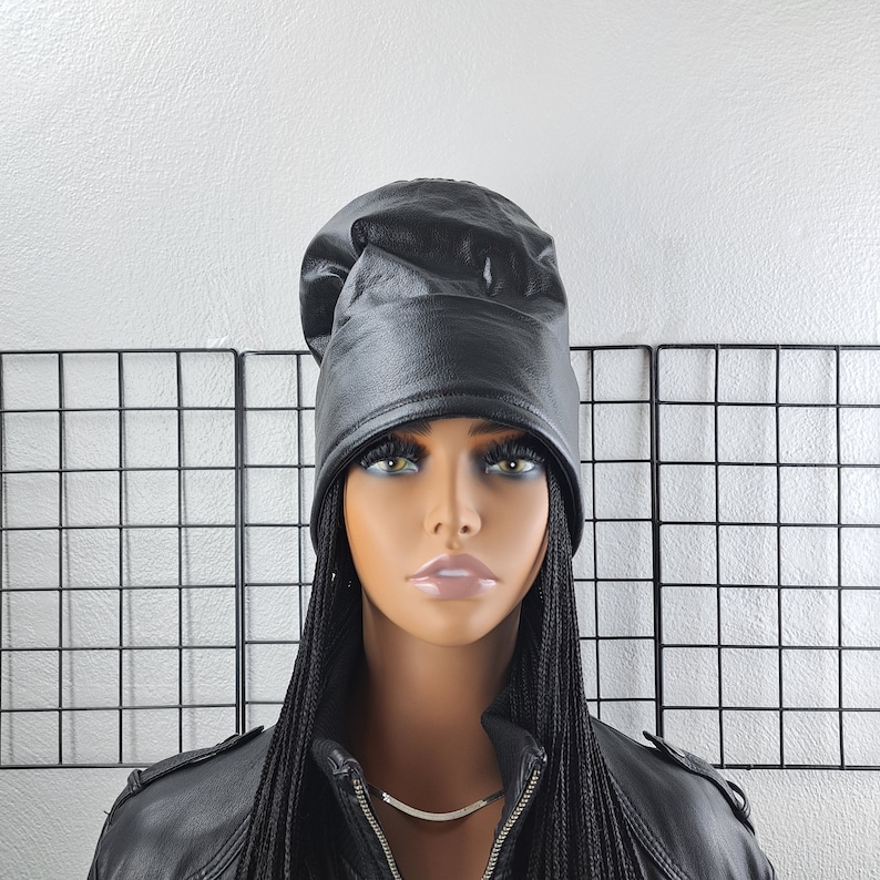 Croogo Winter Beanie Hats With Brim Thick Fleece Knit Hat Visor Beanie