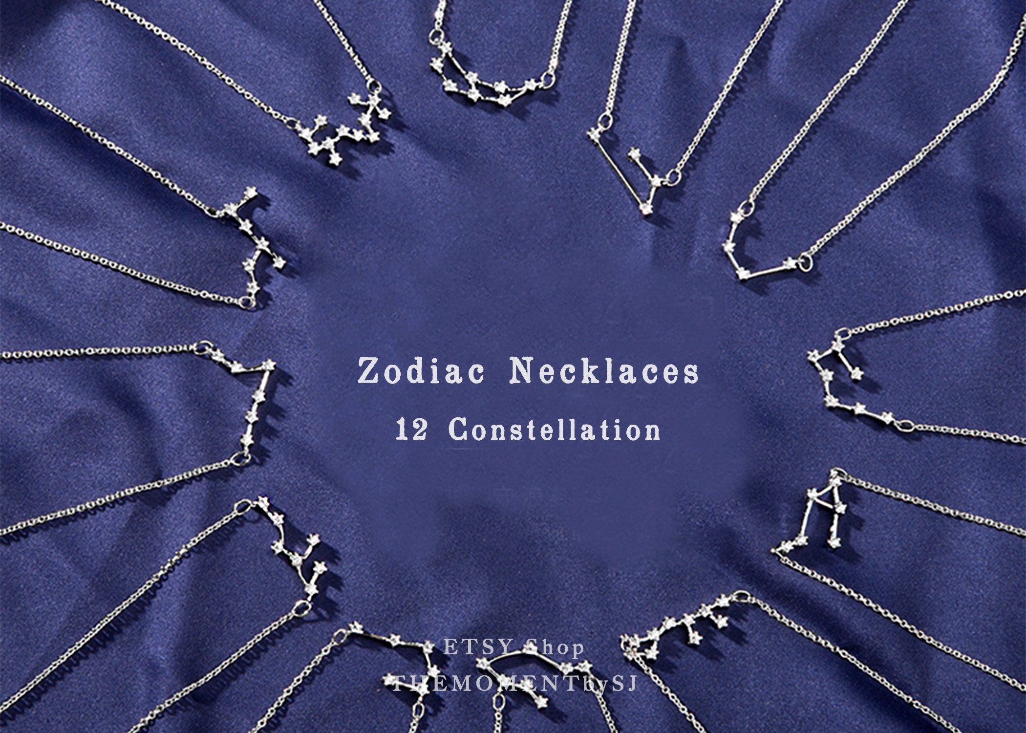 Zodiac Necklaces, Constellation Necklace, Star Sign Necklace, Astrolo…