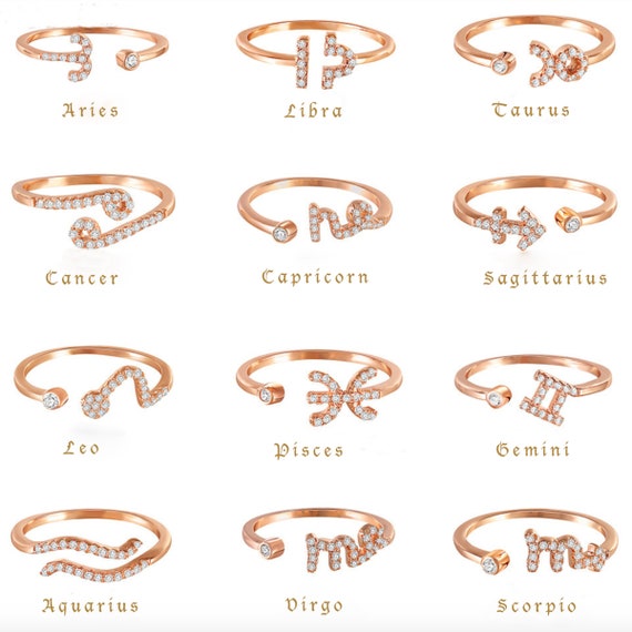 Zodiac rings best sale uk