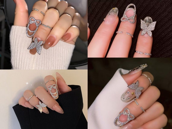 Nail Art Charm Accessory Decors  Claw Nails Wrap Finger Ring