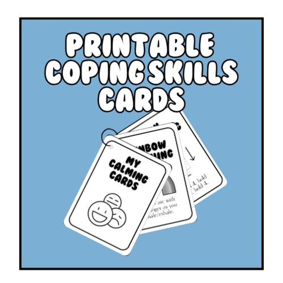 Coping Skills Kids Self-regulation Strategy Cards Calm Down Corner ...