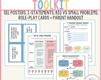 Conflict Resolution Toolkit | SEL Posters, I Statements, Role Play Cards, Parent Handout