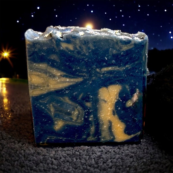 Starry Night Vegan Artisan Soap Bar | Van Gogh Inspired Design | Vineyard Fragrance | Indulge in Luxury | Cerauno Soaps