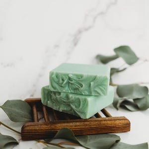 Eucalyptus and Mint 4oz Handmade Artisan Soap Bar | Luxurious Lather ...