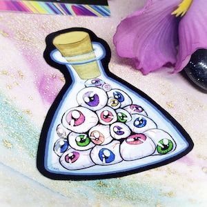 Eyeball Erlenmeyer Flask Vinyl Sticker