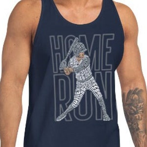 Graphique de typographie de home run de baseball sur un débardeur unisexe
