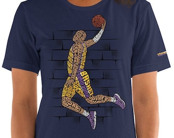 Slam Dunk Basketball Typography Graphic on Short-Sleeve Unisex T-Shirt