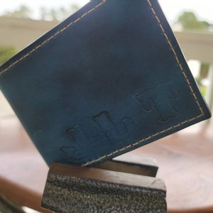 Cartera de cuero plegable