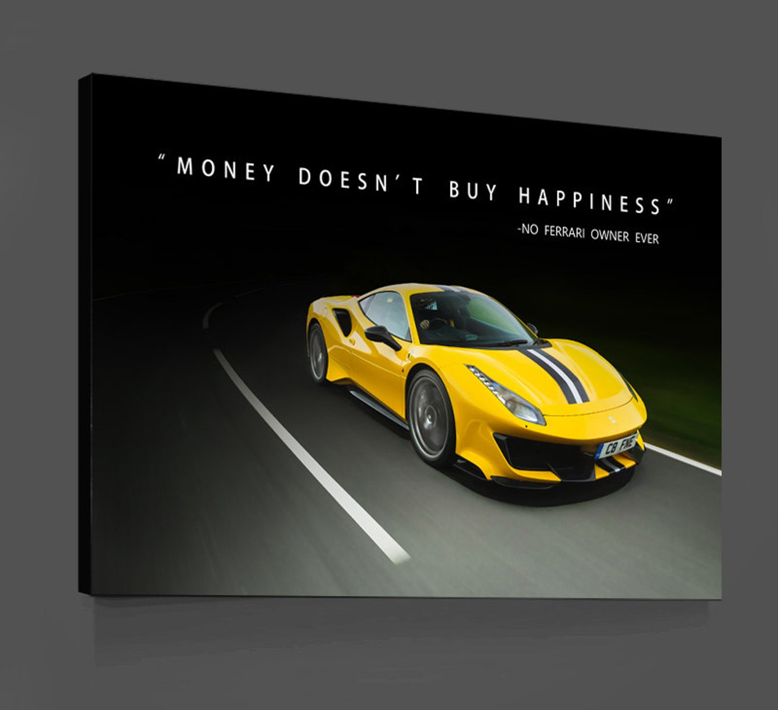 Luxury Exotic Sports Car Quote Art Framed Wall Canvas for Home Etsy