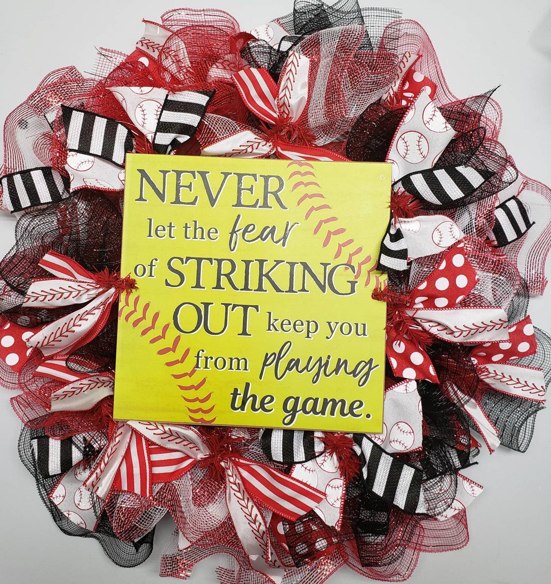 Softball Wreath, Baseball Wreath, Sports Wreath, Summer Wreath, Door