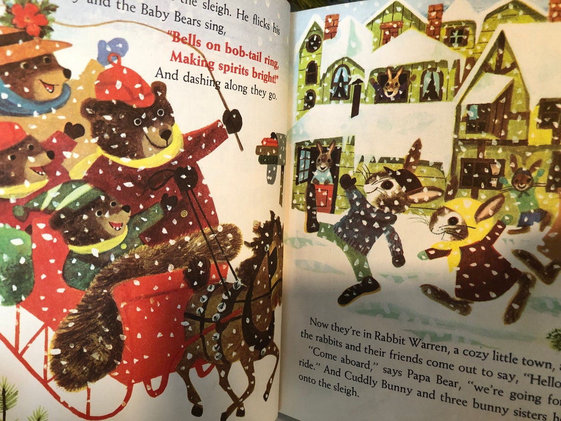 1964 Jingle Bells Little Golden Book Christmas Story 1st A Etsy