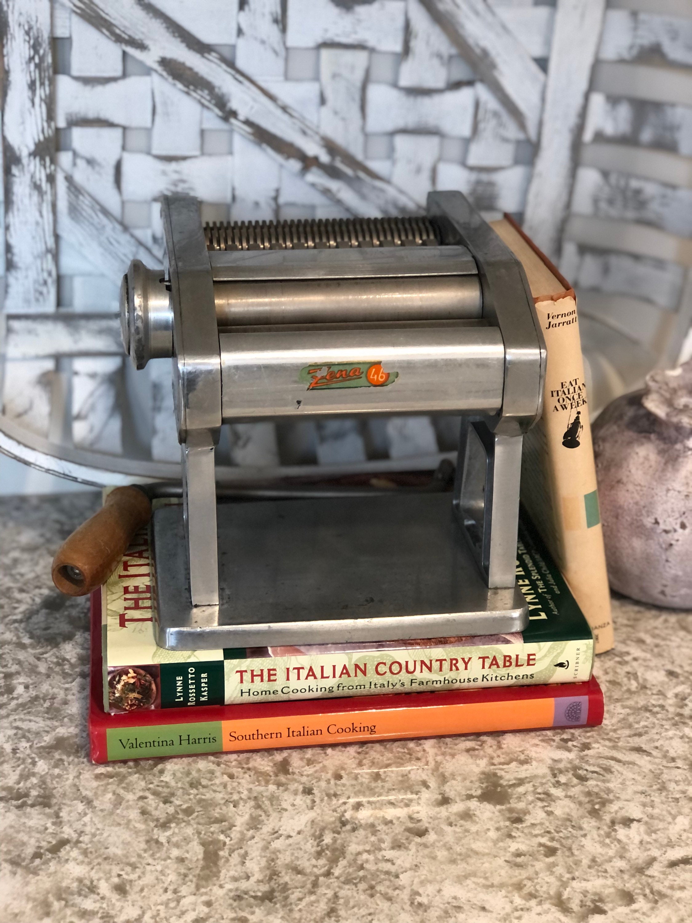Vintage Zena Pasta Maker; Stainless Steel; Model 46; Farmhouse