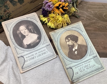 1935 French Literature Booklets: Alphonse Daudet & Madame de Sévigné, Librairie Hachette