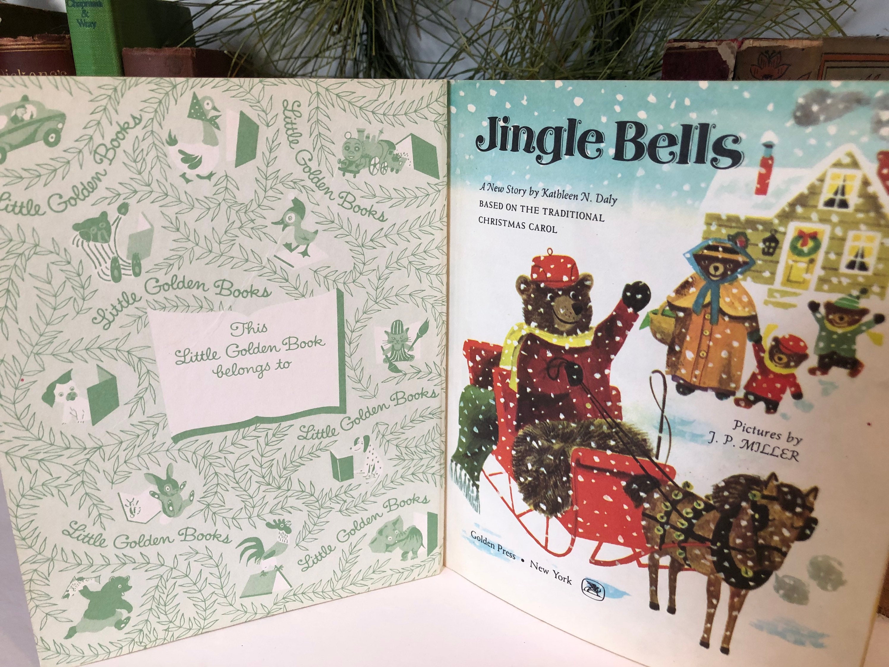 1964 Jingle Bells Little Golden Book Christmas Story 1st A Etsy