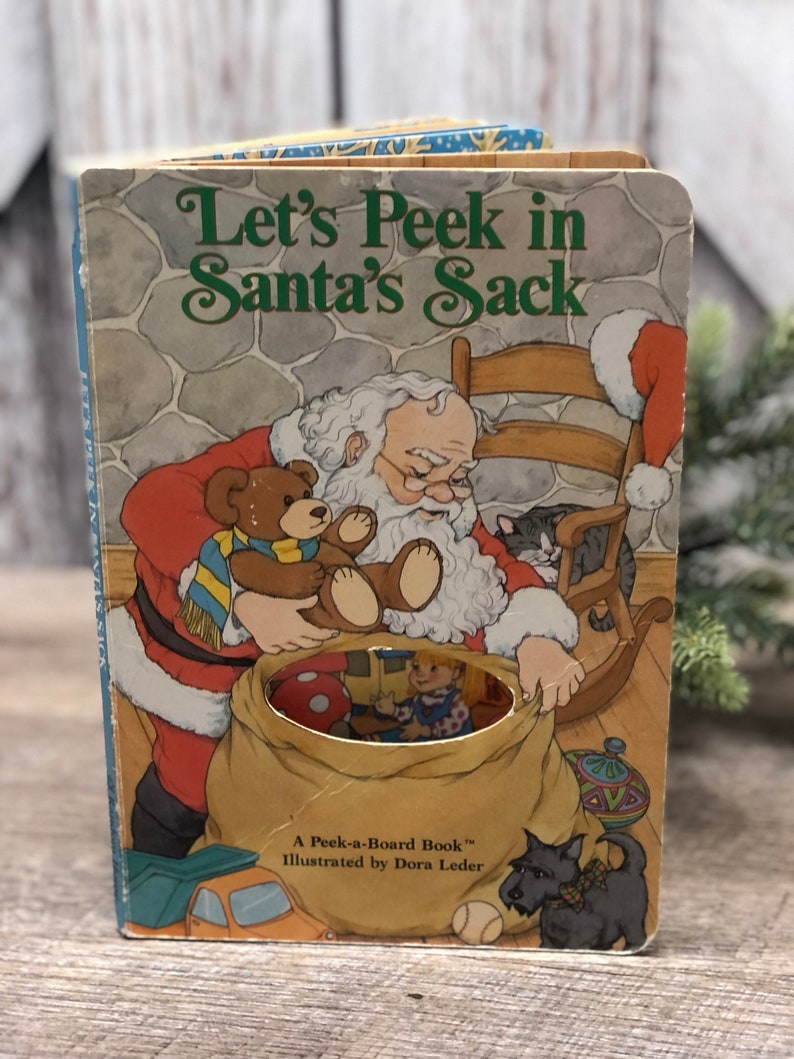 Lets Peek in Santa's Sack Peekaboard Book Children's Christmas Book