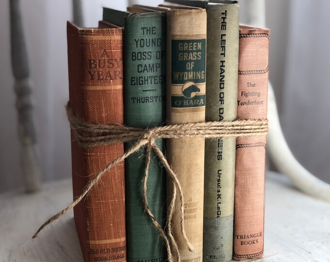 Vintage Decorative Books Old Books Shabby Chic Books Etsy