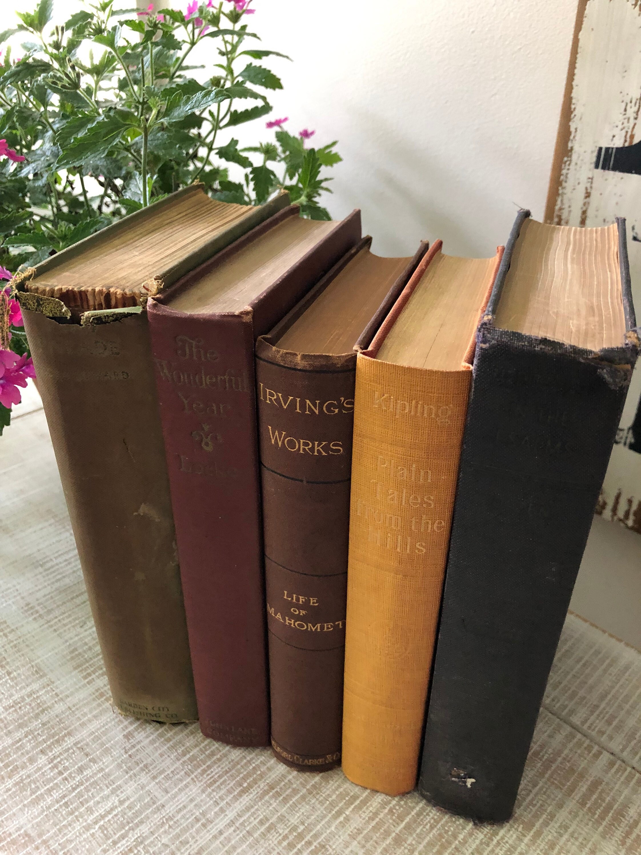 Shabby Books Antique Books Farmhouse Books Rustic Books - Etsy