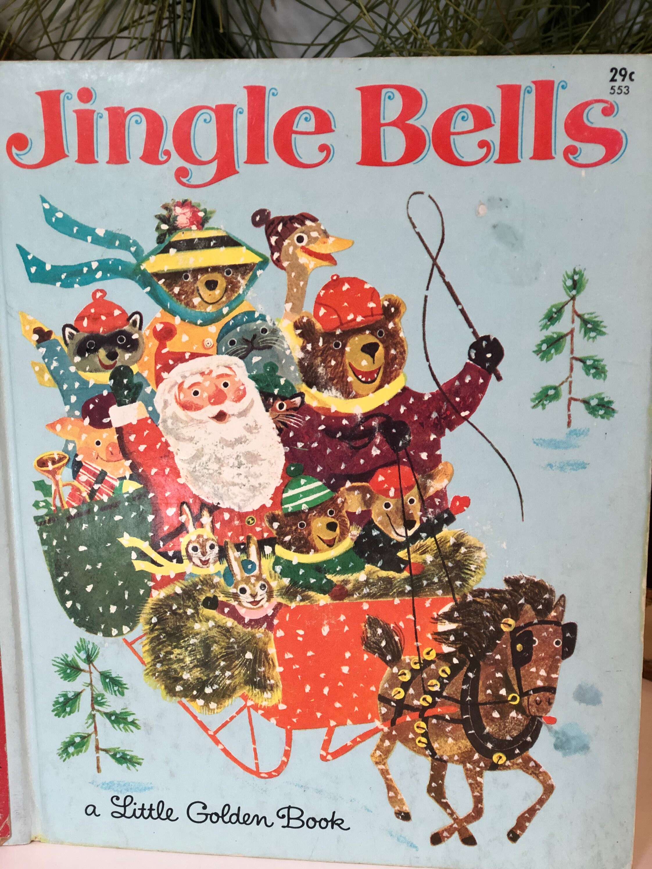 1964 Jingle Bells Little Golden Book Christmas Story 1st A Etsy