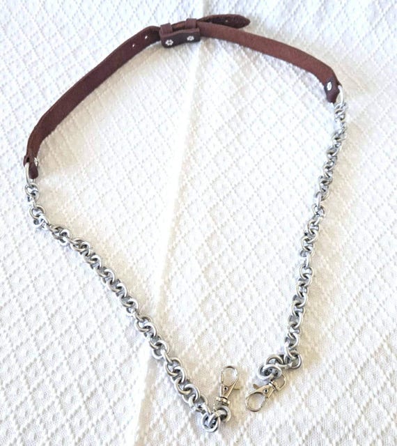Handmade Sporran Strap Leather Kilt Accessory Chain Pin Buckle System Adjustable Attachment Metal Waist Clip Traditional Highland Attire