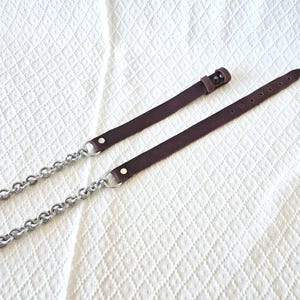 Handmade Sporran Strap Leather Kilt Accessory Chain Pin Buckle System Adjustable Attachment Metal Waist Clip Traditional Highland Attire image 8