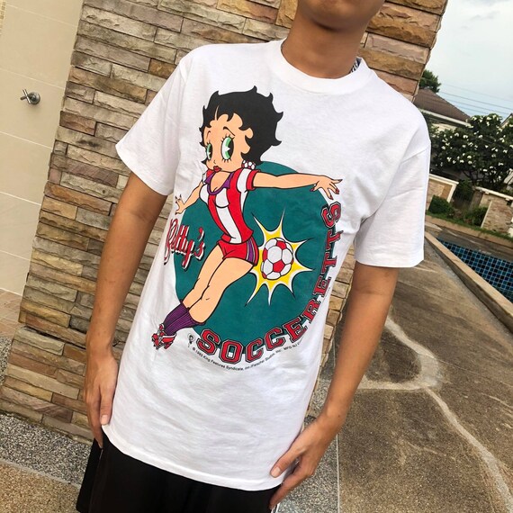 Vintage 90's 1993 Bettyboop Football USA t-shirt D