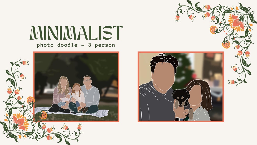 Faceless Portrait, Custom Illustration, Personalized Photo Art ...