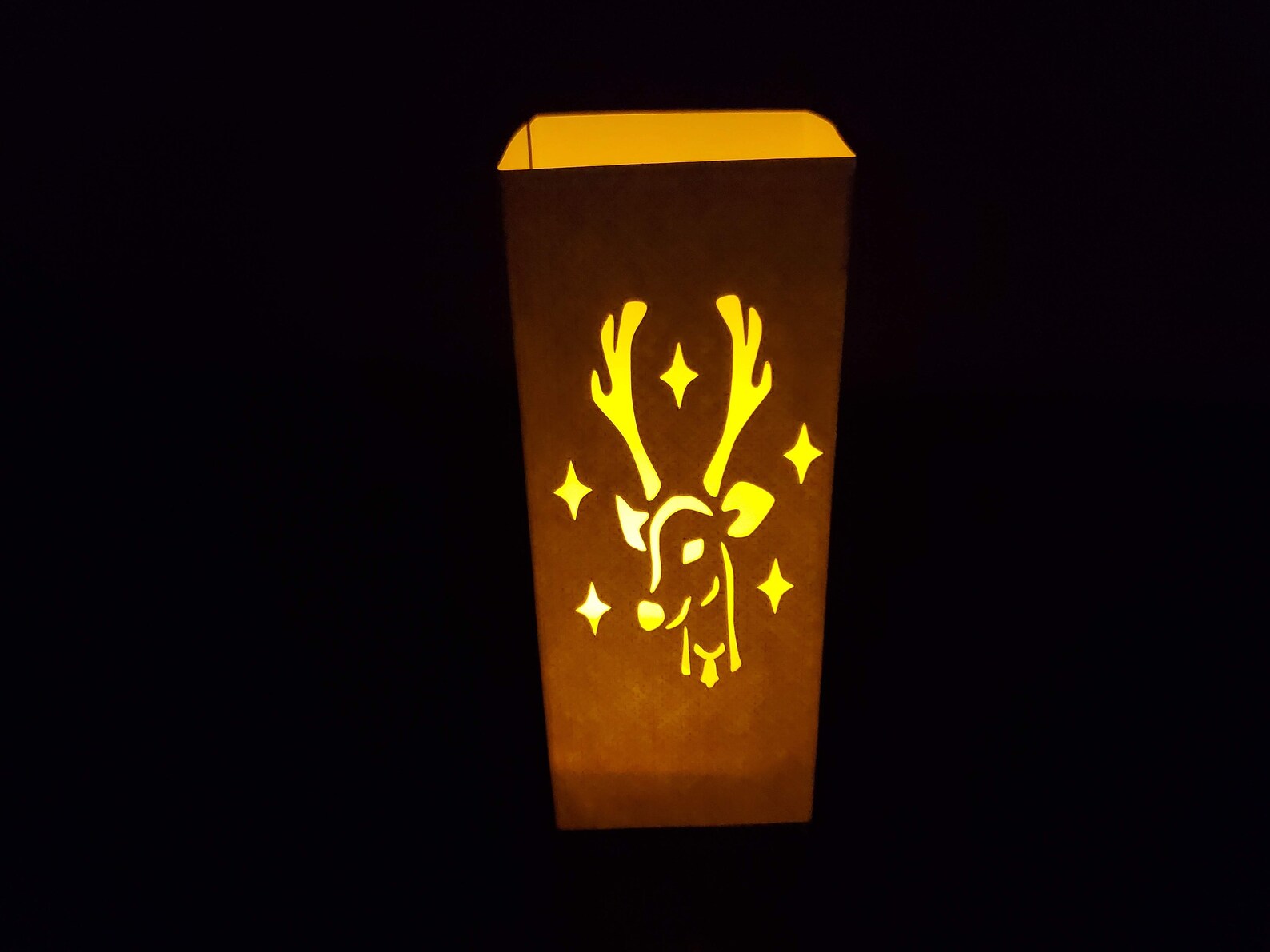 Set of 6 Christmas Cardstock Luminary Lanterns Etsy