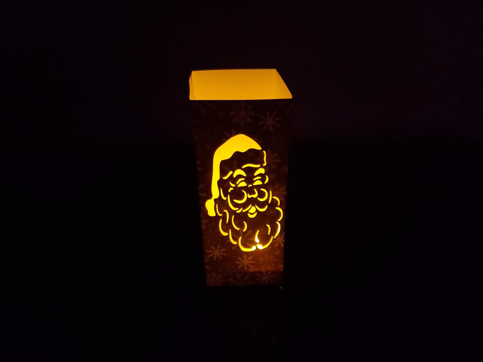 Set of 6 Christmas Cardstock Luminary Lanterns Etsy