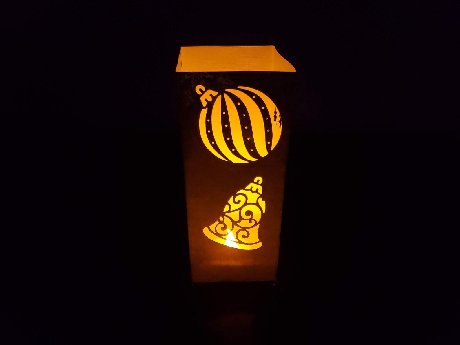 Set of 6 Christmas Cardstock Luminary Lanterns Etsy