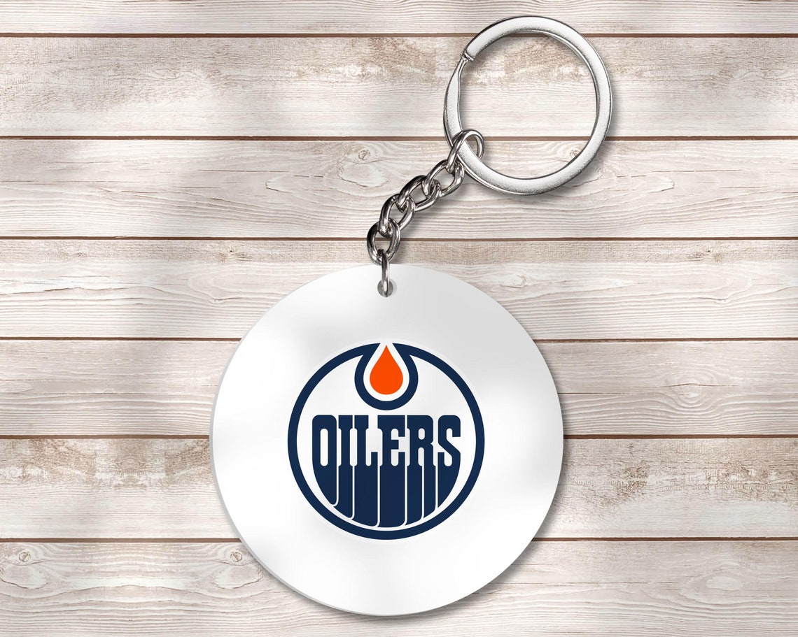 Edmonton Oilers Keychain Hockey Keychain NHL Keychain Gift Etsy