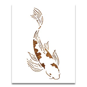 Koi Fish Stencil Reusable Color, Draw, &amp; Paint Stencil - Etsy