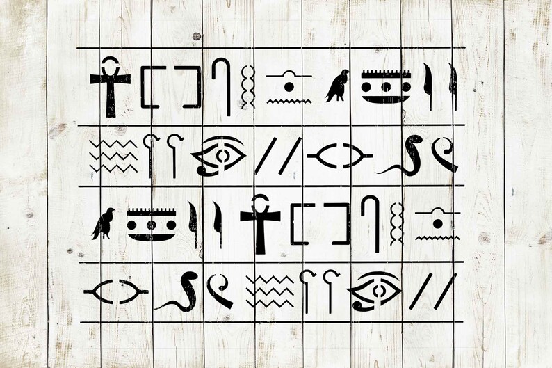 10x8 Egyptian Pharaoh Symbols Stencil Paint Cool Custom Wall Stencil Art Draw Reusable Color Paper Party Kids Craft Supplies Tools Kromasol Com