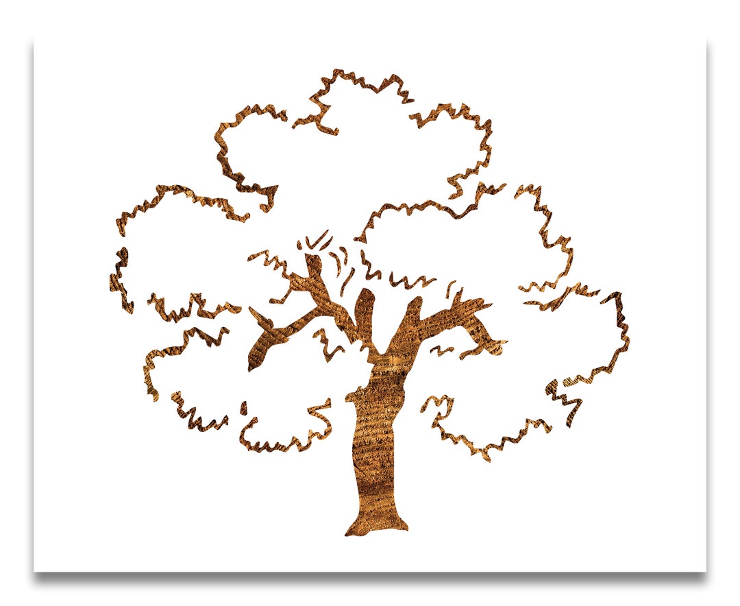 Oak Tree Stencil Reusable Color, Draw, &amp; Paint Cool Custom Wall Stencil ...