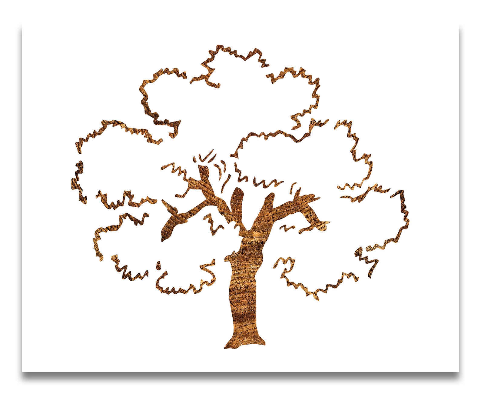 Oak Tree Stencil Reusable Color Draw &amp; Paint Cool Custom | Etsy