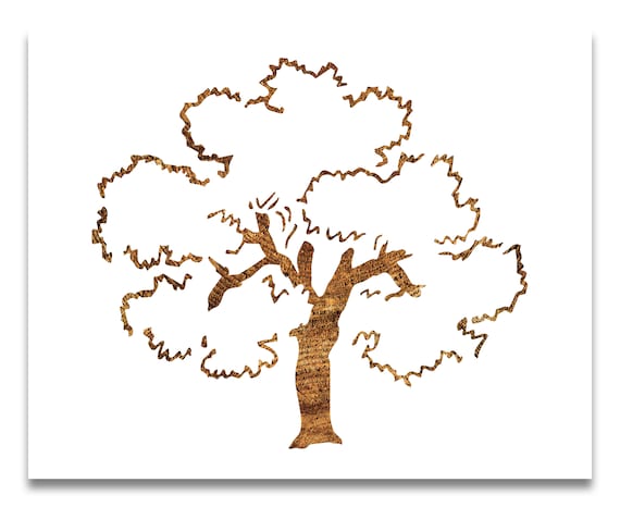 Oak Tree Stencil Reusable Color Draw & Paint Cool Custom - Etsy