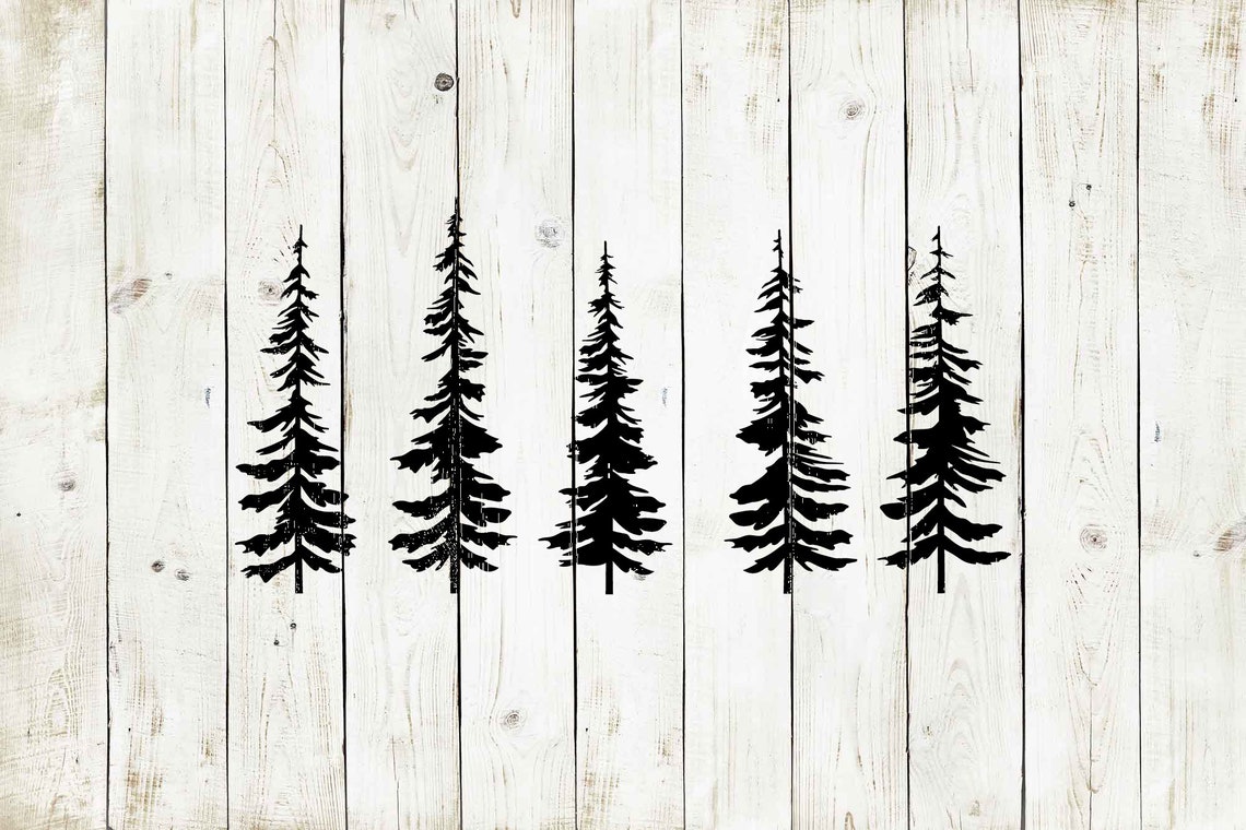 Pine Tree Stencil Reusable Color Draw & Paint Stencil - Etsy