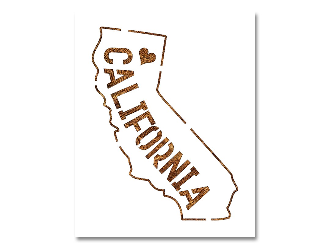 California Stencil Reusable Color, Draw, &amp; Paint Stencil - Etsy