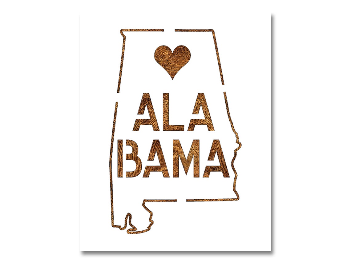 Alabama Stencil Reusable Color Draw &amp; Paint Stencil - Etsy