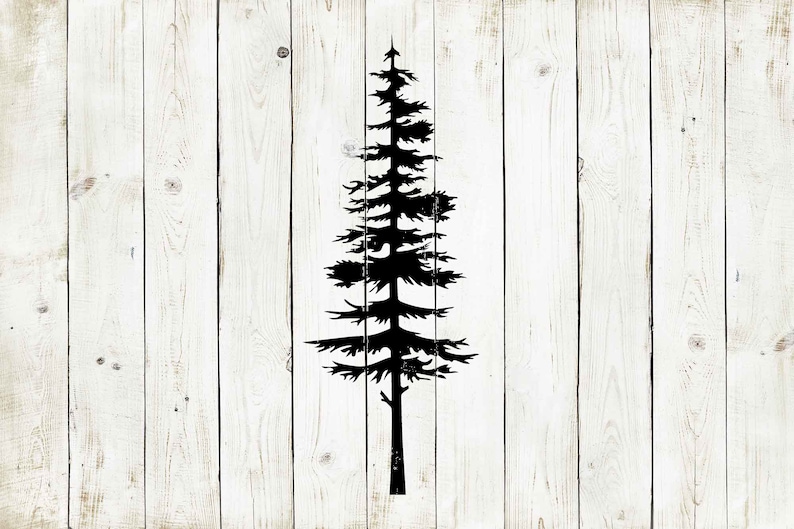 Pine Tree Stencil Spruce Pine Tree Reusable Color Draw & Etsy