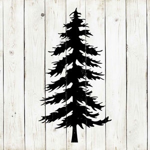 Pine Tree Stencil Spruce Pine Tree Reusable Color Draw & - Etsy