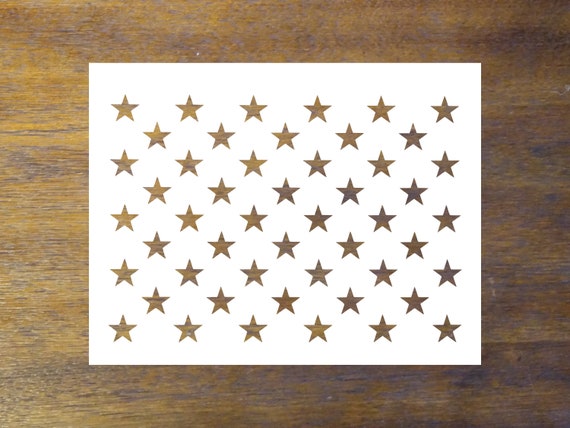 50 Stars Stencil Reusable Color Draw &amp; Paint Stencil - Etsy