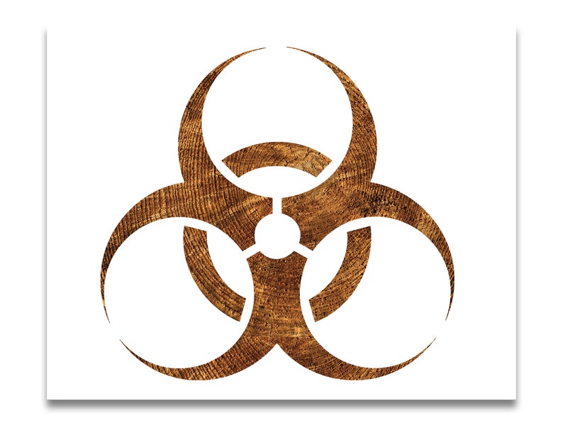 Biohazard symbol Stencil Biohazard Logo Stencil Biohazard | Etsy
