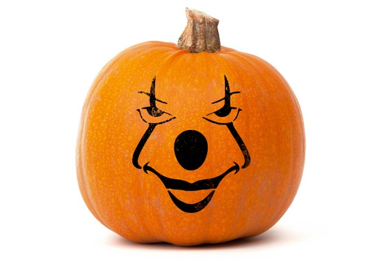 Clown Pumpkin Stencil clown-pumpkin-stencil
