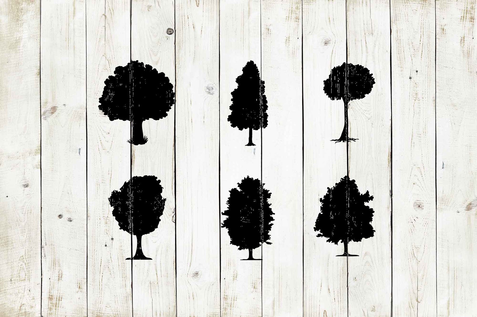 Oak Tree Stencil Elm Tree Stencil Cedar Tree Stencil | Etsy